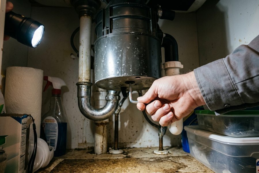 The garbage disposal hex wrench